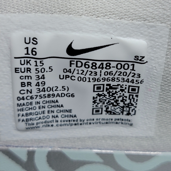 Nike Air Jordan 1 Low NRG Mens Size 16 Golf Shoes Metallic Silver FD6848-001 New - Picture 4 of 9